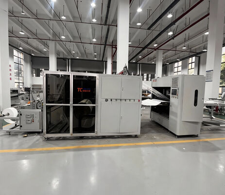 Γραμμή Παραγωγής Δίπλωσης Φίλτρου Χάρτου από Ίνες Γυαλιού Ανθεκτικού σε Υψηλές Θερμοκρασίες με Ύψος Πτυχής 300mm