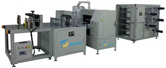 Σταθερή βαριά γραμμή παραγωγής με σερβοκίνηση για την αναδίπτωση χαρτιού φίλτρου πολλαπλών υλικών πολλαπλών στρωμάτων